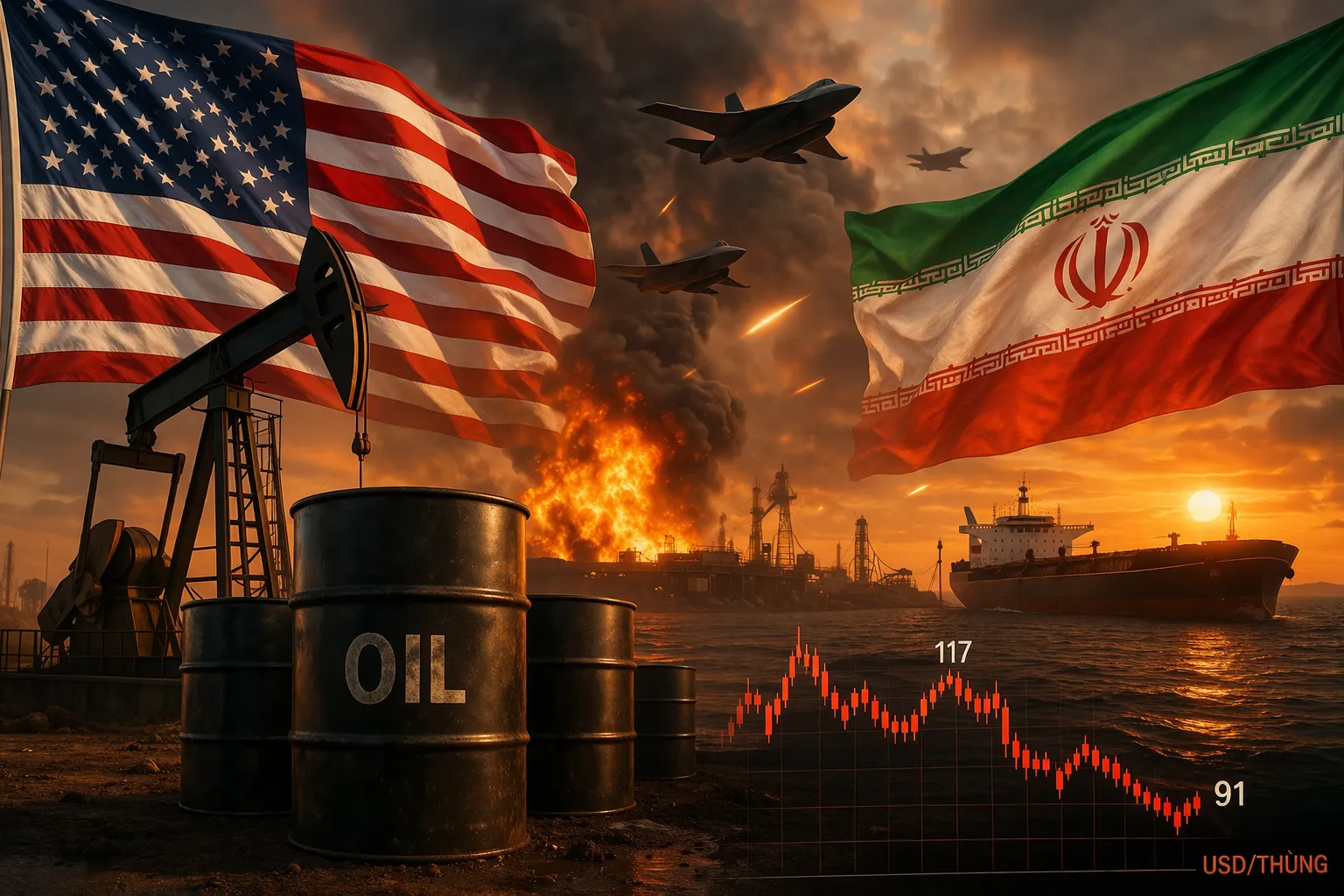 Dầu lao dốc mạnh sau tin ngừng bắn Mỹ – Iran: Cơ hội hay chỉ là cú “bull trap”?